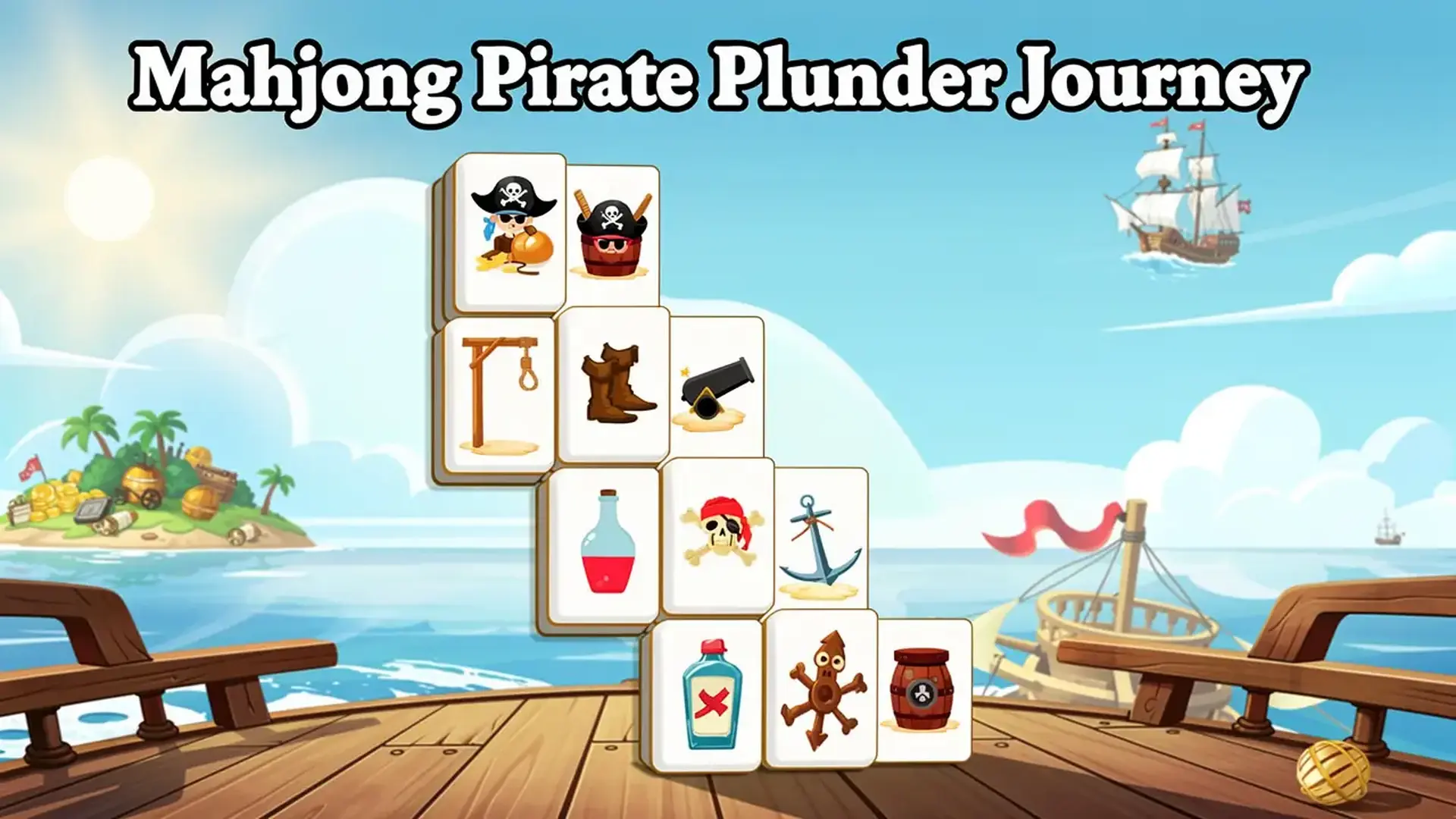 Mahjong Pirate Plunder Journey - Aventura Mahjong pirata juego