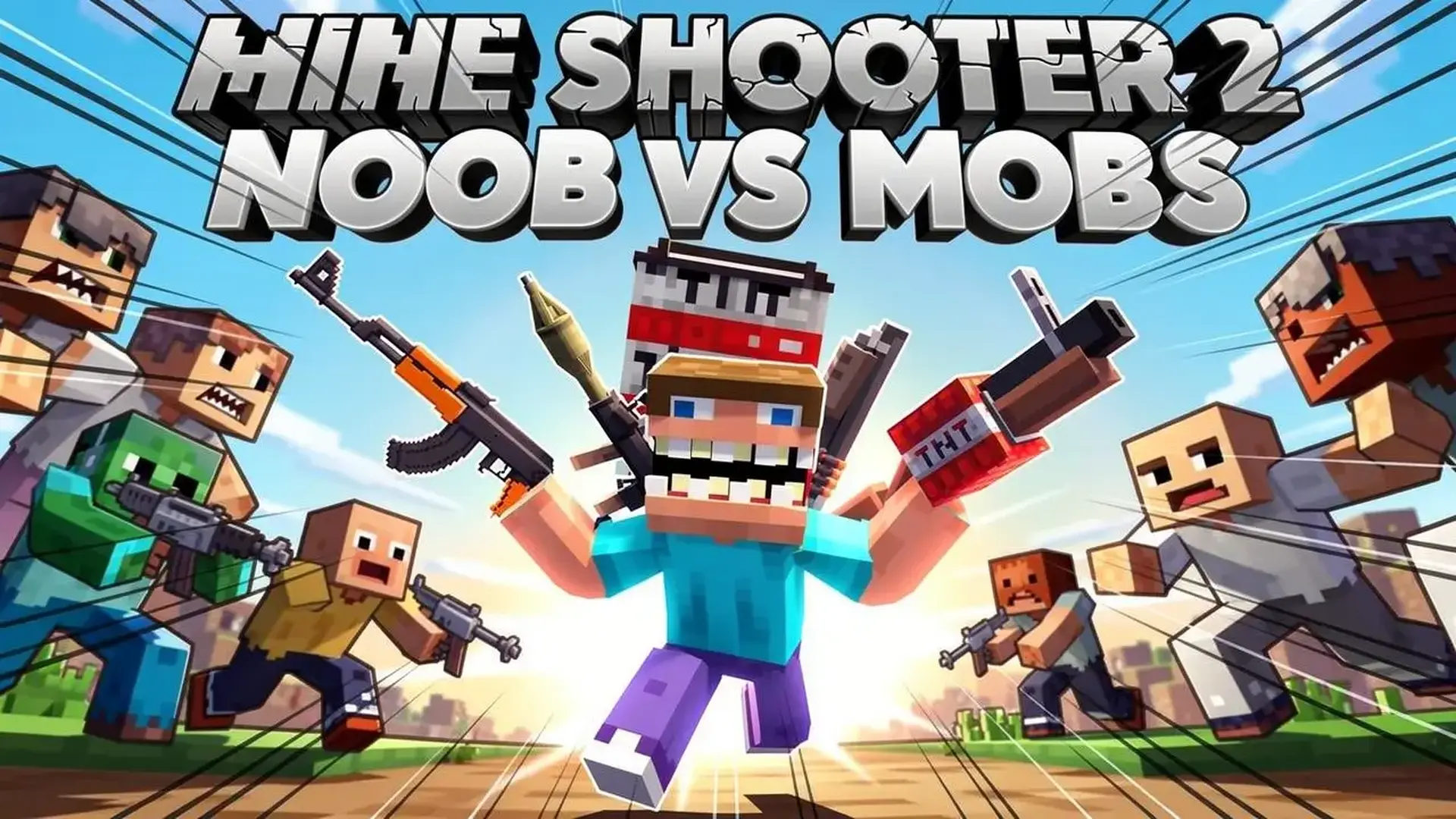 Mine Shooter 2: Noob vs Mobs - Disparos en Bloques juego
