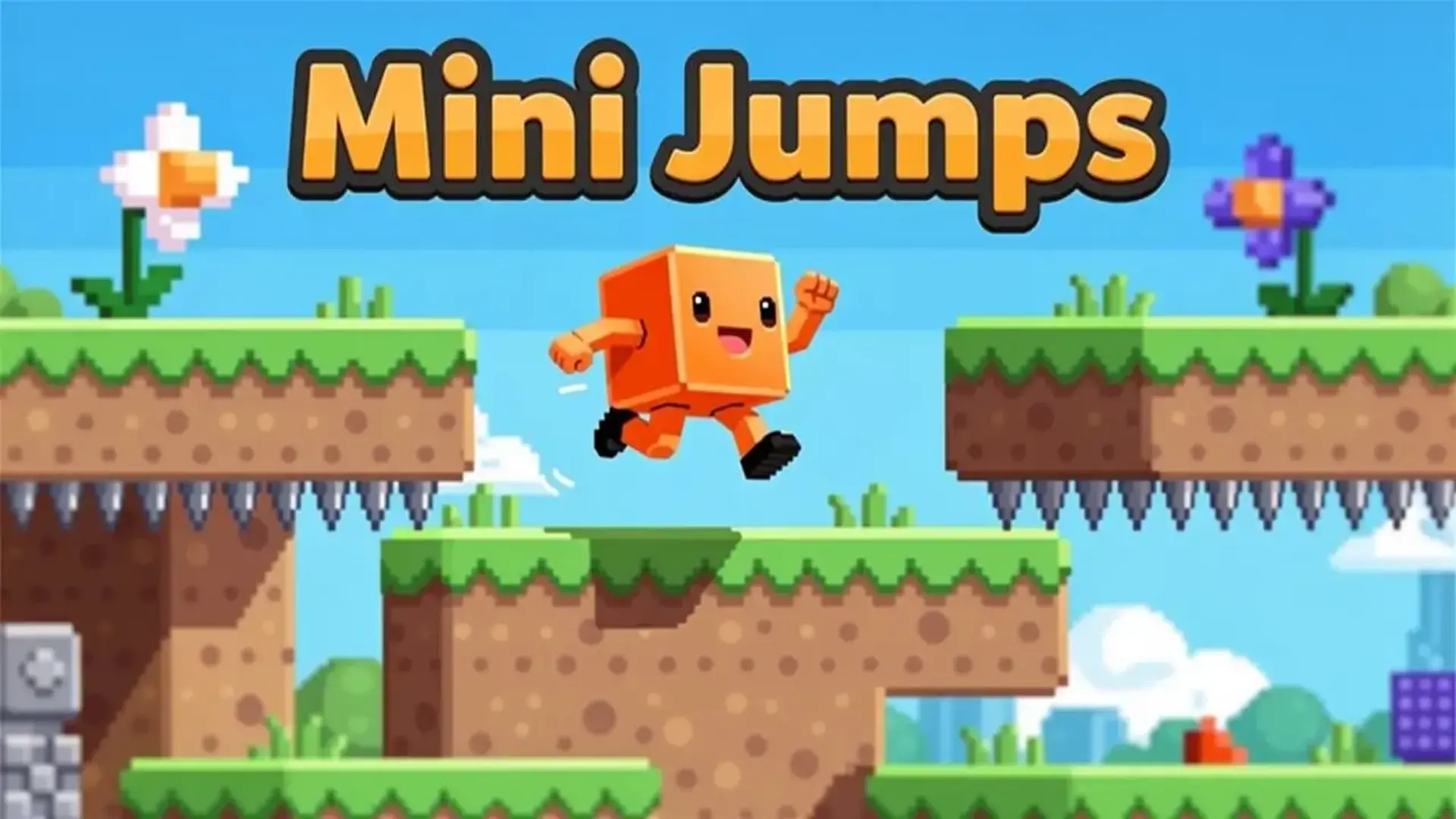 Mini Jumps - Präziser 1-Button-Plattformer Meistere pixelgenaue Spiel