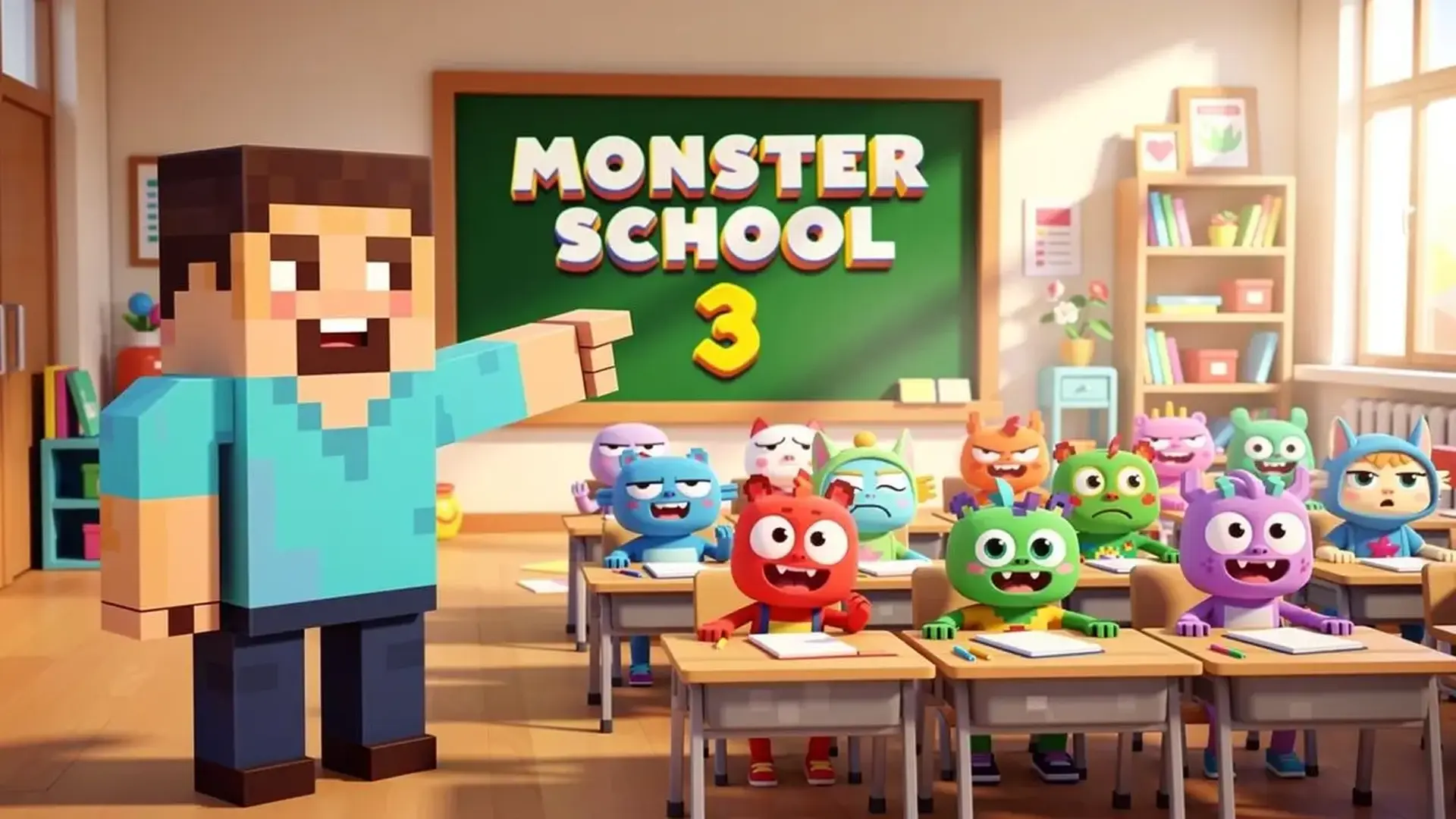 Monster School 3 - Supervivencia y Puzles juego