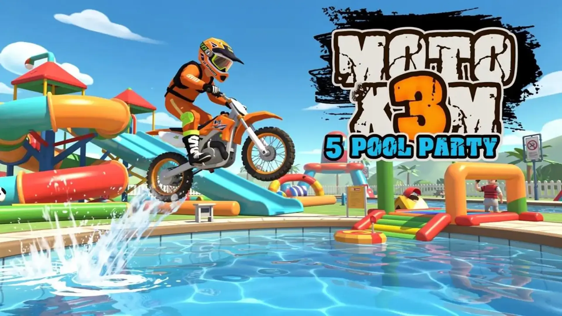 Moto X3M 5 Pool Party - jeu de Course Moto Trial