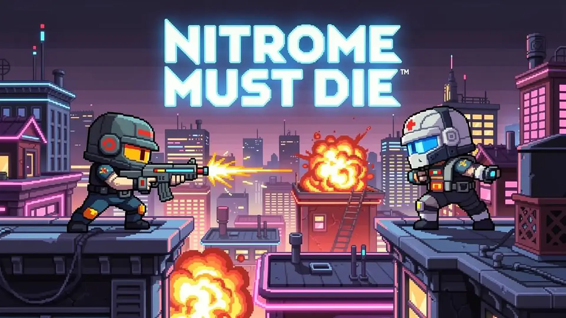 Nitrome Must Die - Shooter plataformas retro juego