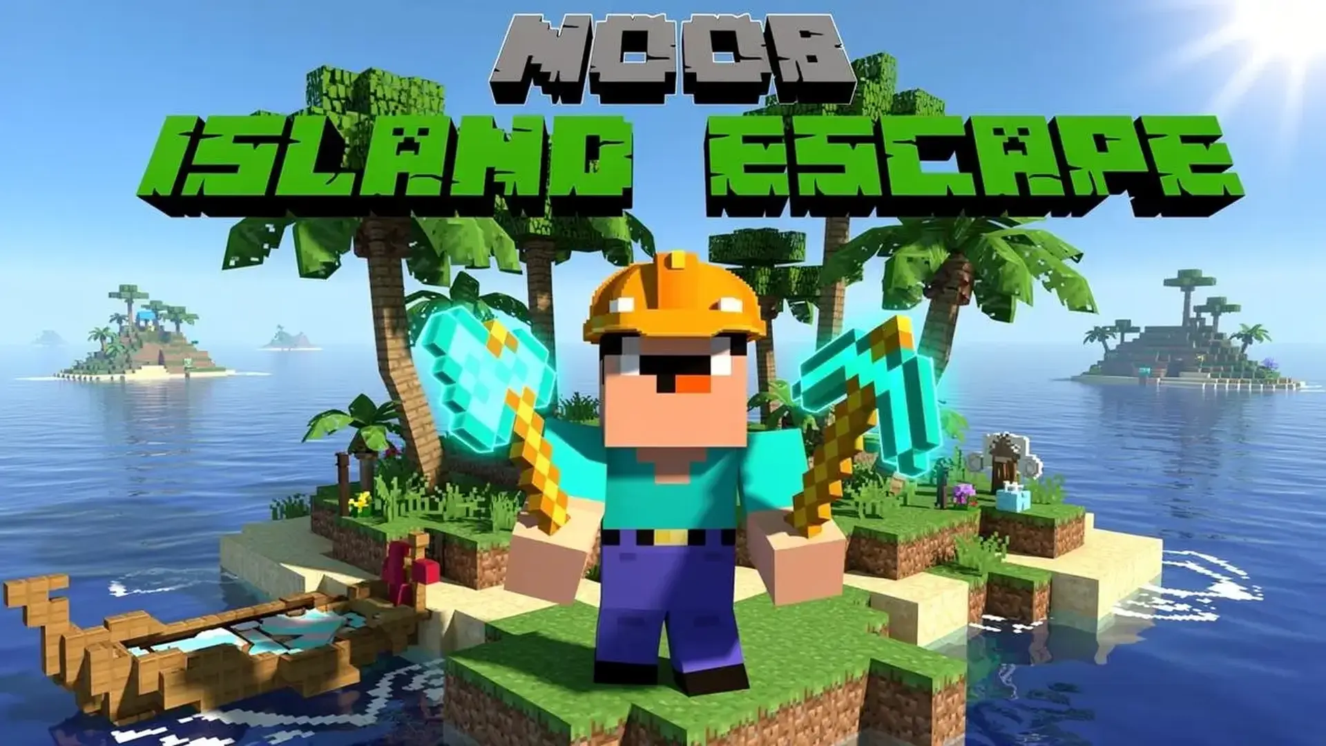 Noob: Island Escape - Aventura supervivencia voxel juego