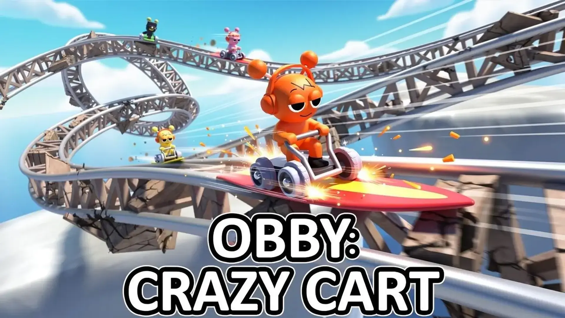 Obby: Crazy Cart - jeu de Parkour chariot fou