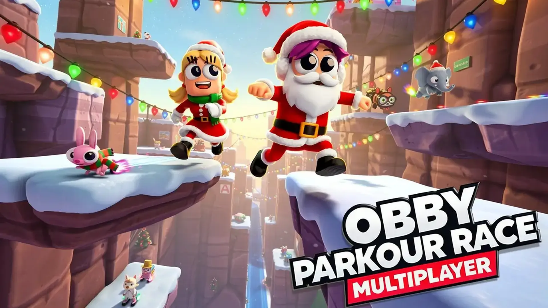 Obby Parkour Race: Multiplayer - jeu de Course Parkour 3D Multijoueur