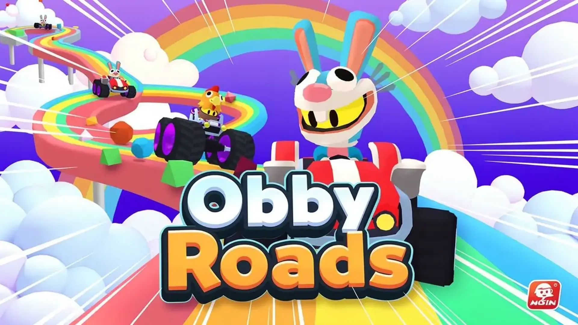 Obby Roads - 3D大脚车赛车跑酷，在惊险的障碍赛道中挑战驾驶物理极限，与全球玩家实时竞技。 游戏