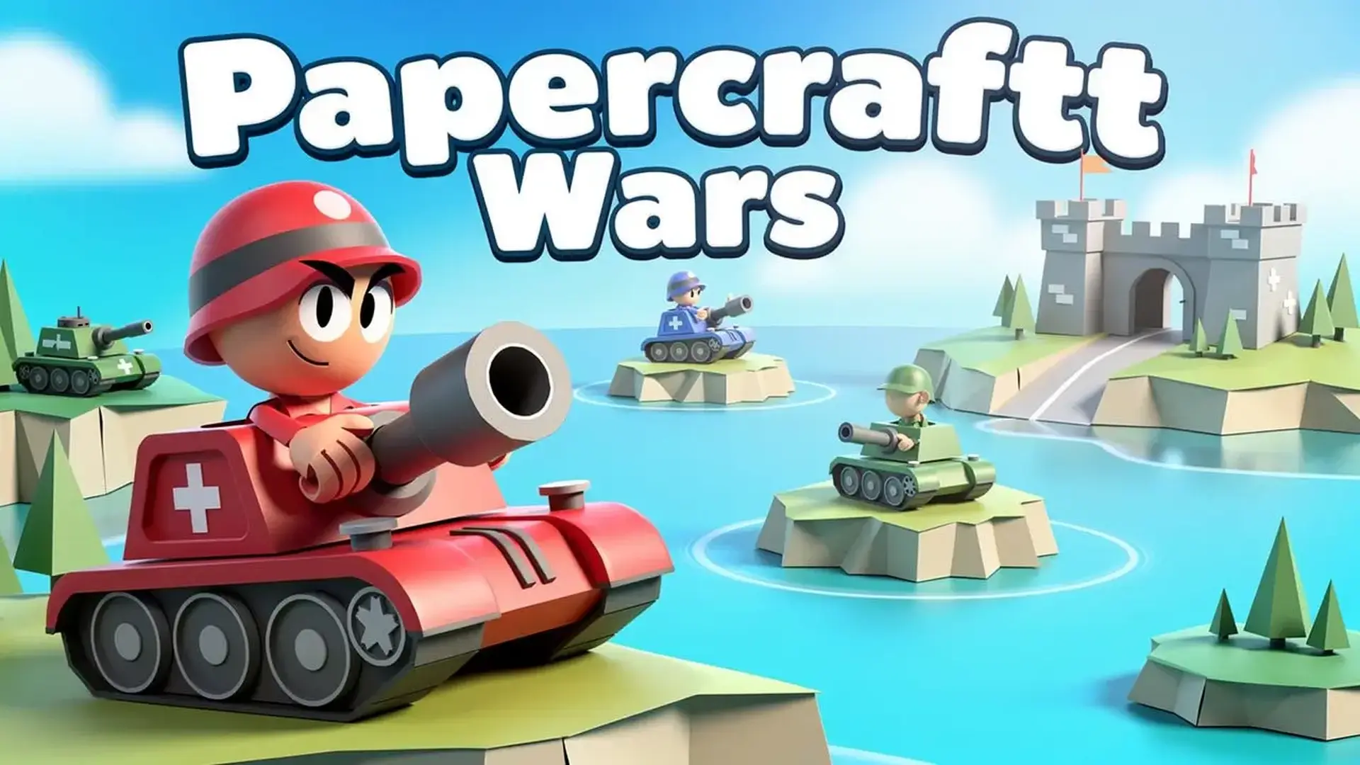 Papercraft Wars - 物理演算を駆使した弾道で基地を制圧！紙の世界で繰り広げられる戦略シューティングの新境地。 ゲーム