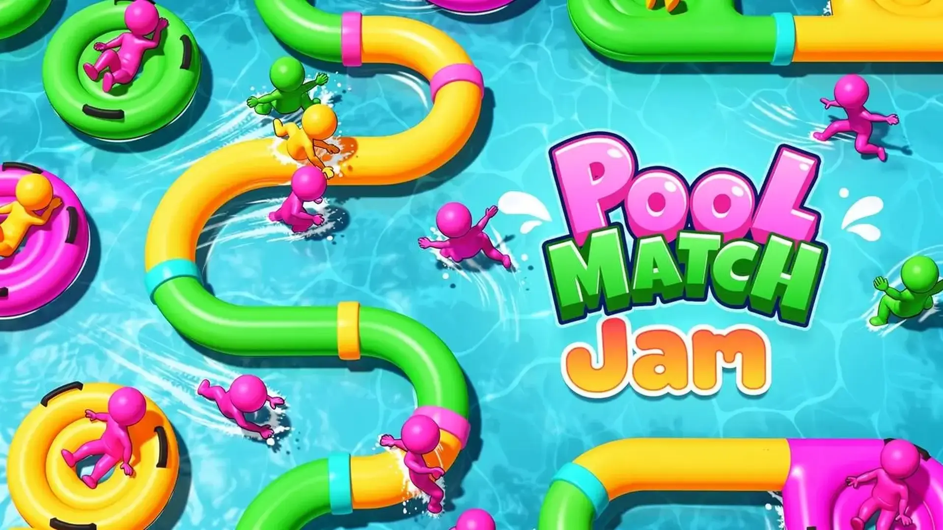 Pool Match Jam - strategically sort colorful swimmers game