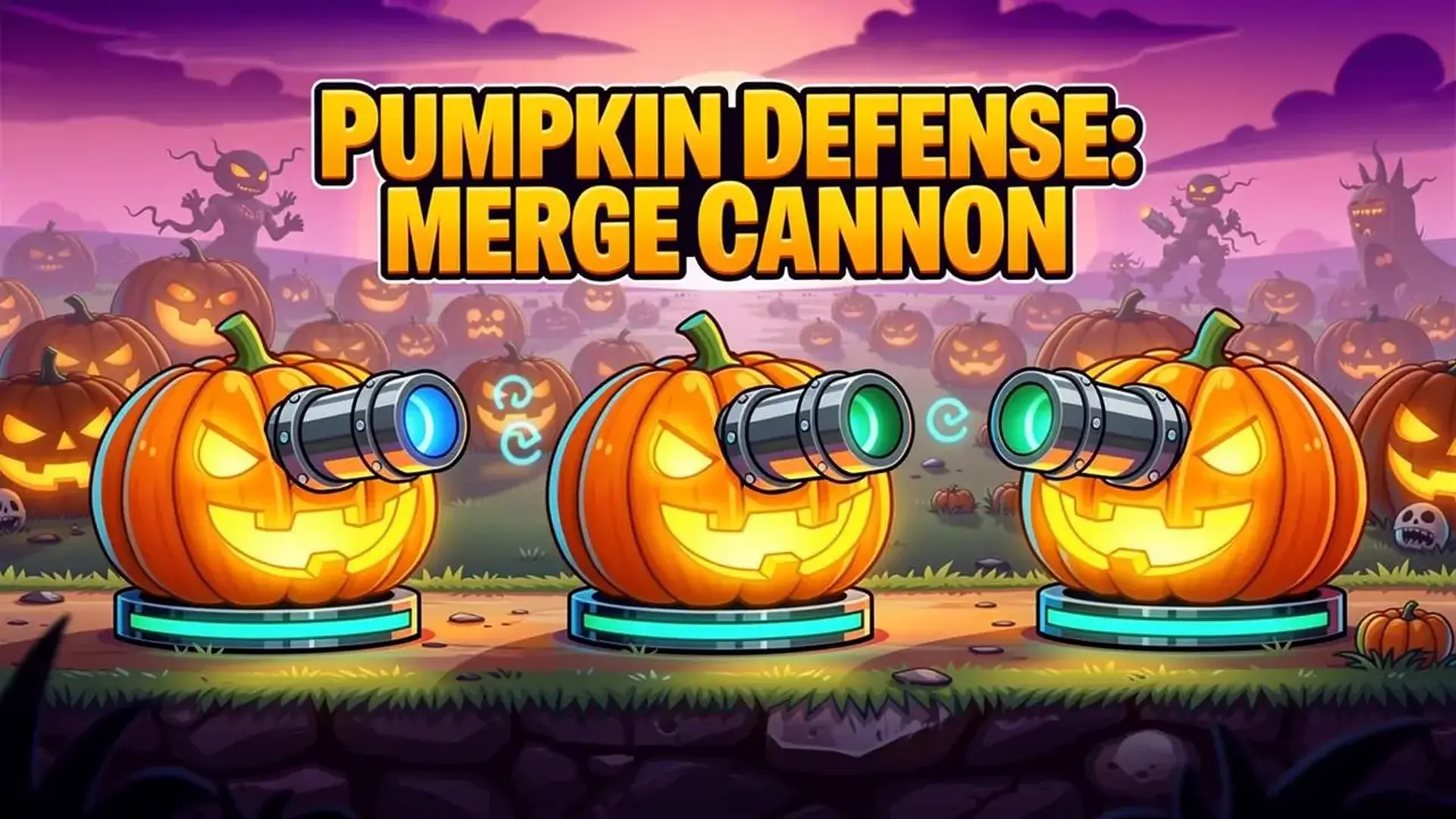 Pumpkin Defense: Merge Cannon - Defesa Torre Fusão jogo