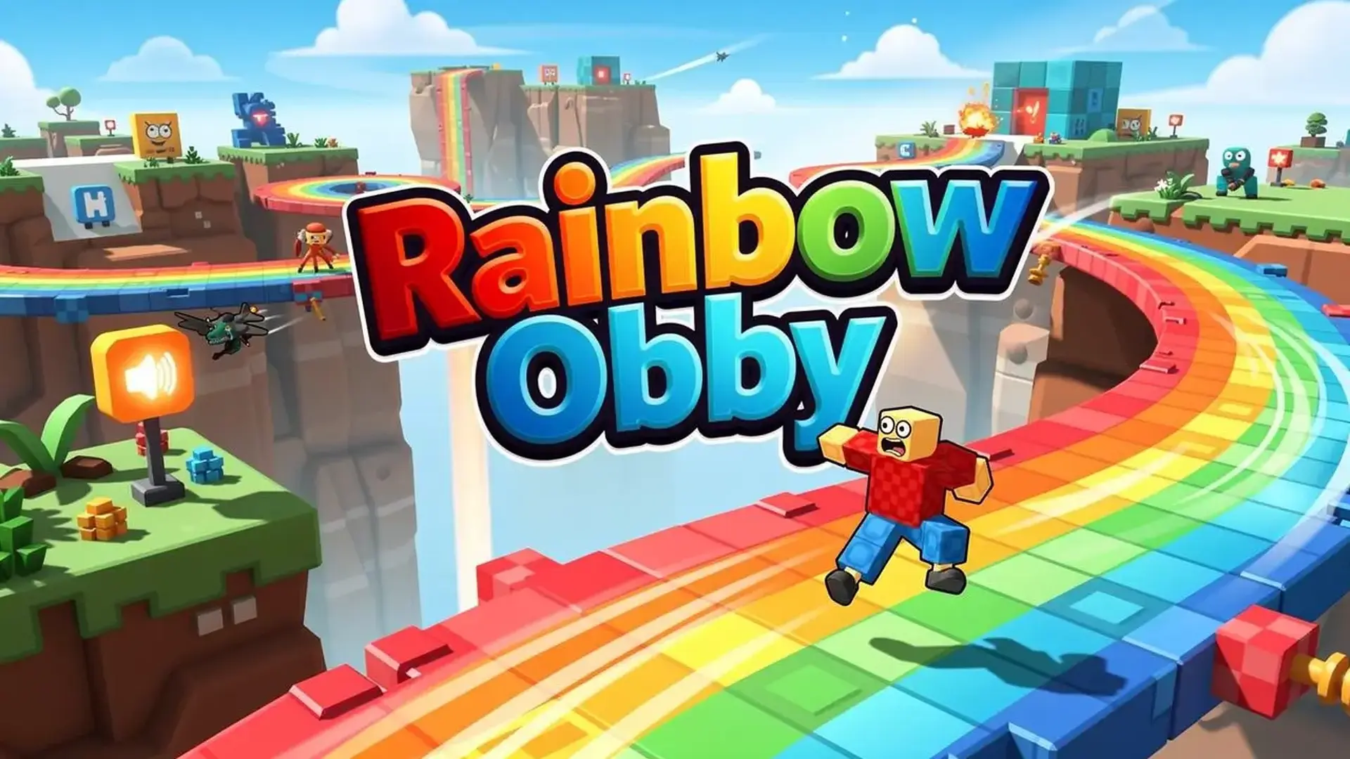 Rainbow Obby - jeu de Parkour 3D Coloré
