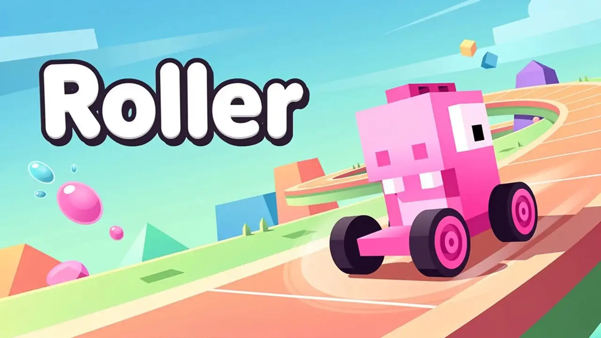 Roller - 创意等距逻辑解谜：指引小恐龙 Pinky 滚动方块，通过 60 游戏