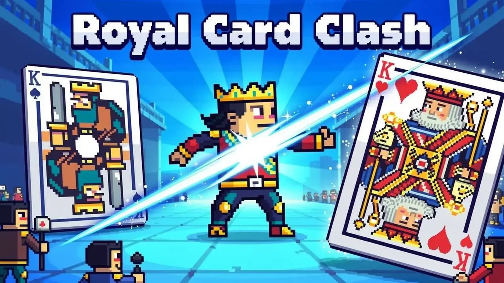 Royal Card Clash - Solitario táctico píxeles juego