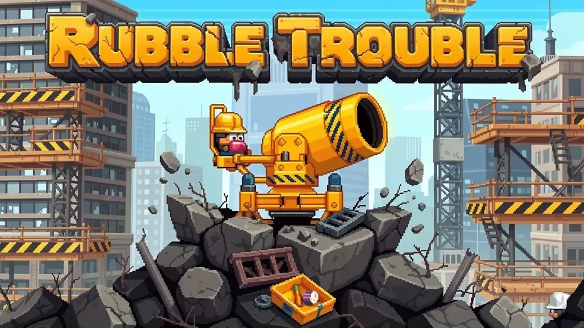 Rubble Trouble - 【物理パズル】ドリルやメカ恐竜でビルを豪快に破壊！精密な操作で作業員を救い出せ。 ゲーム
