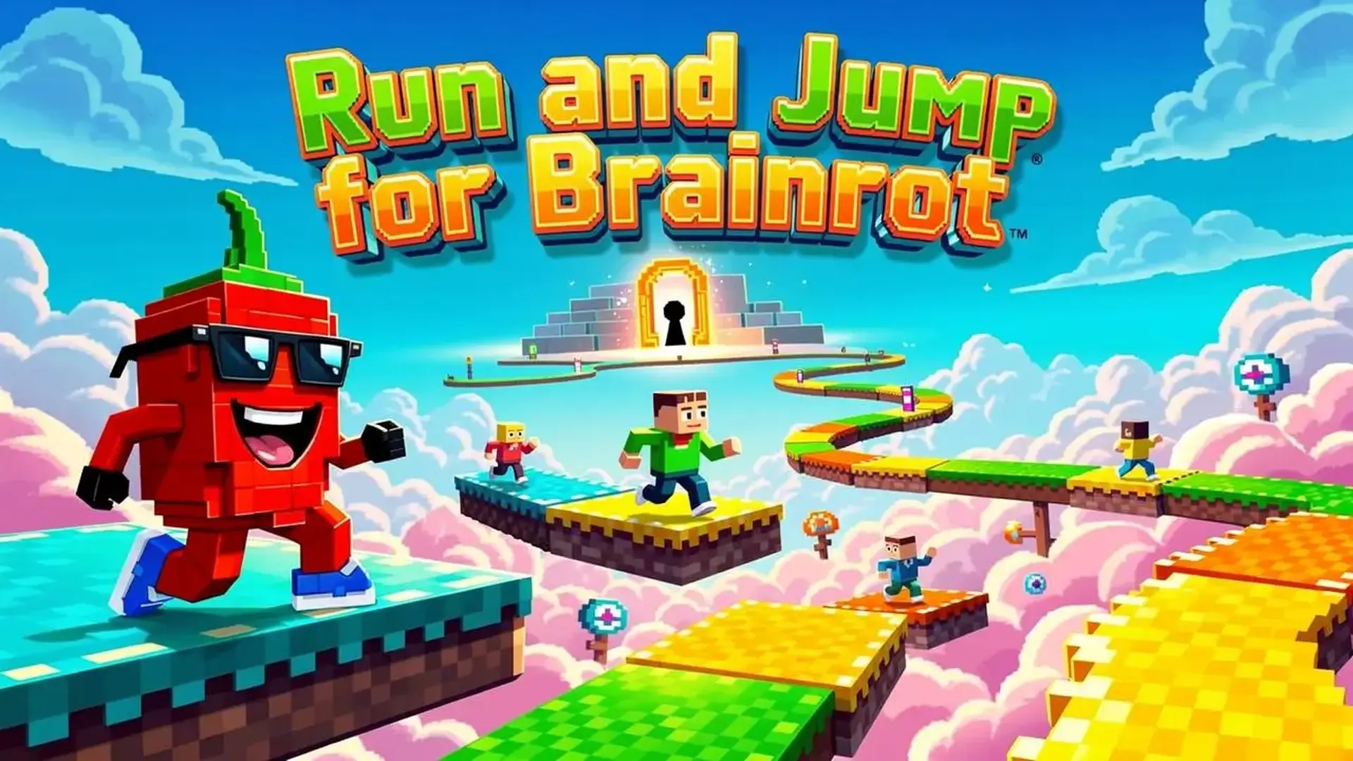 Run and Jump for Brainrot - ミームまみれの終末世界を爆走！脳みそを集めスキルを強化する、病みつきハイスピードプラットフォーマー ゲーム