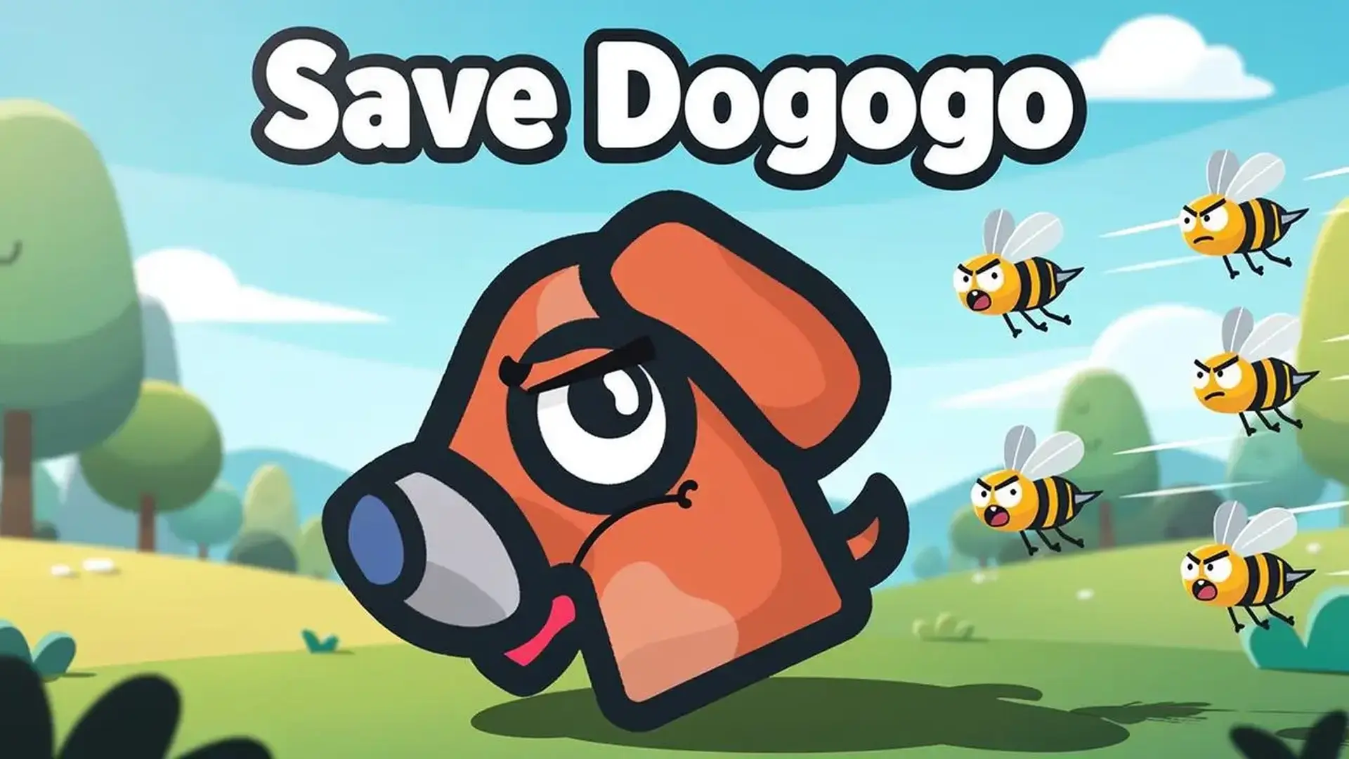 Save Dogogo - 益智物理划线：灵活运用有限墨水画出盾牌，在疯狂蜂群袭击下守护超萌狗狗！ 游戏