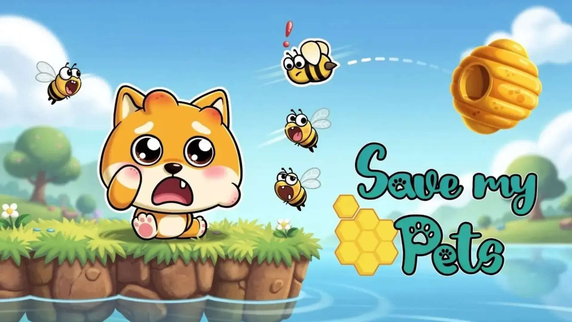 Save My Pets - 趣味画线益智 烧脑物理挑战，绘制线条拯救萌宠，智斗蜜蜂危机！ 游戏