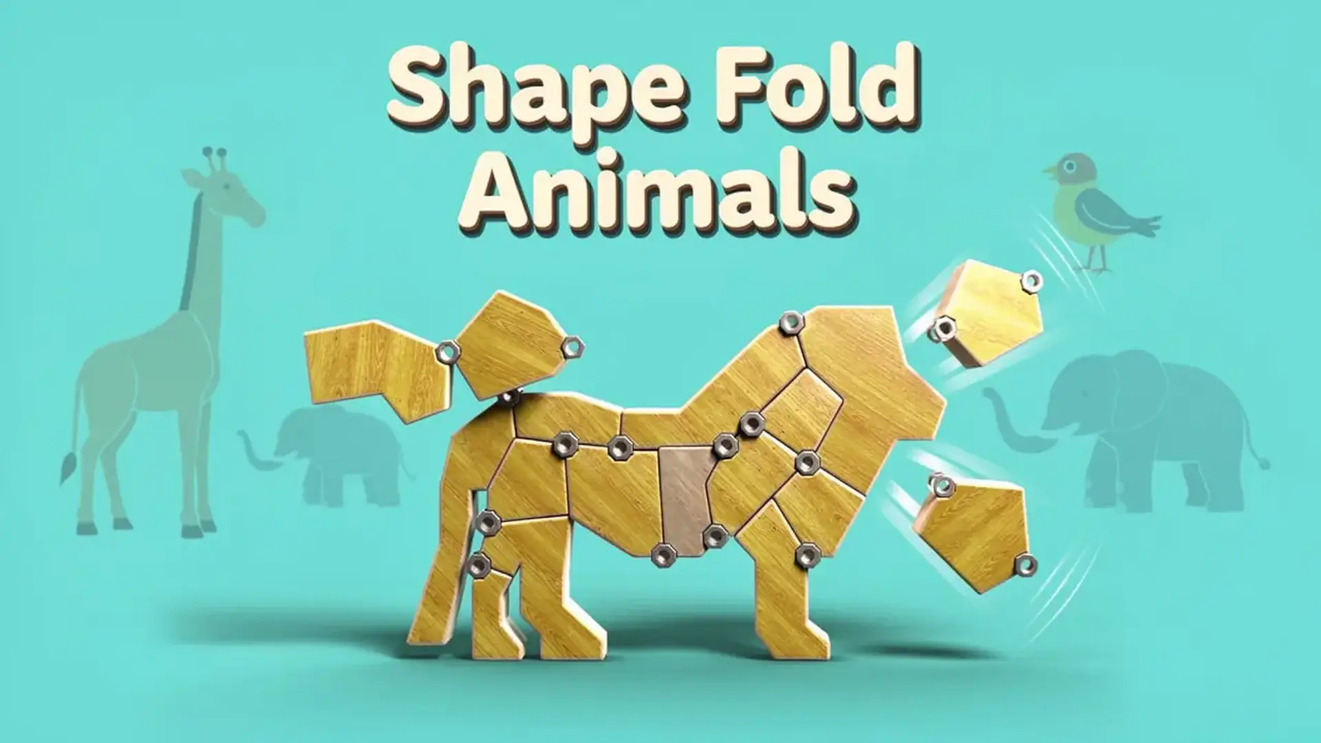 Shape Fold Animals - Puzles física con más juego