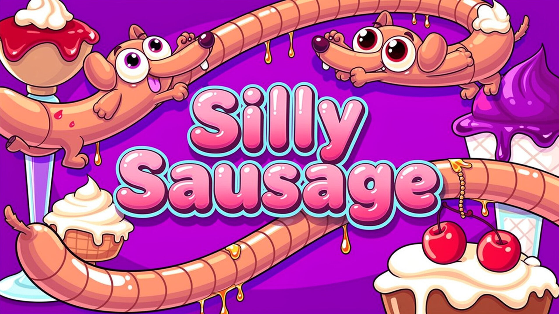 Silly Sausage - [趣味益智解谜] 操控无限伸展的香肠狗，灵活躲避障碍物，挑战 Nitrome 经典的创意关卡。 游戏