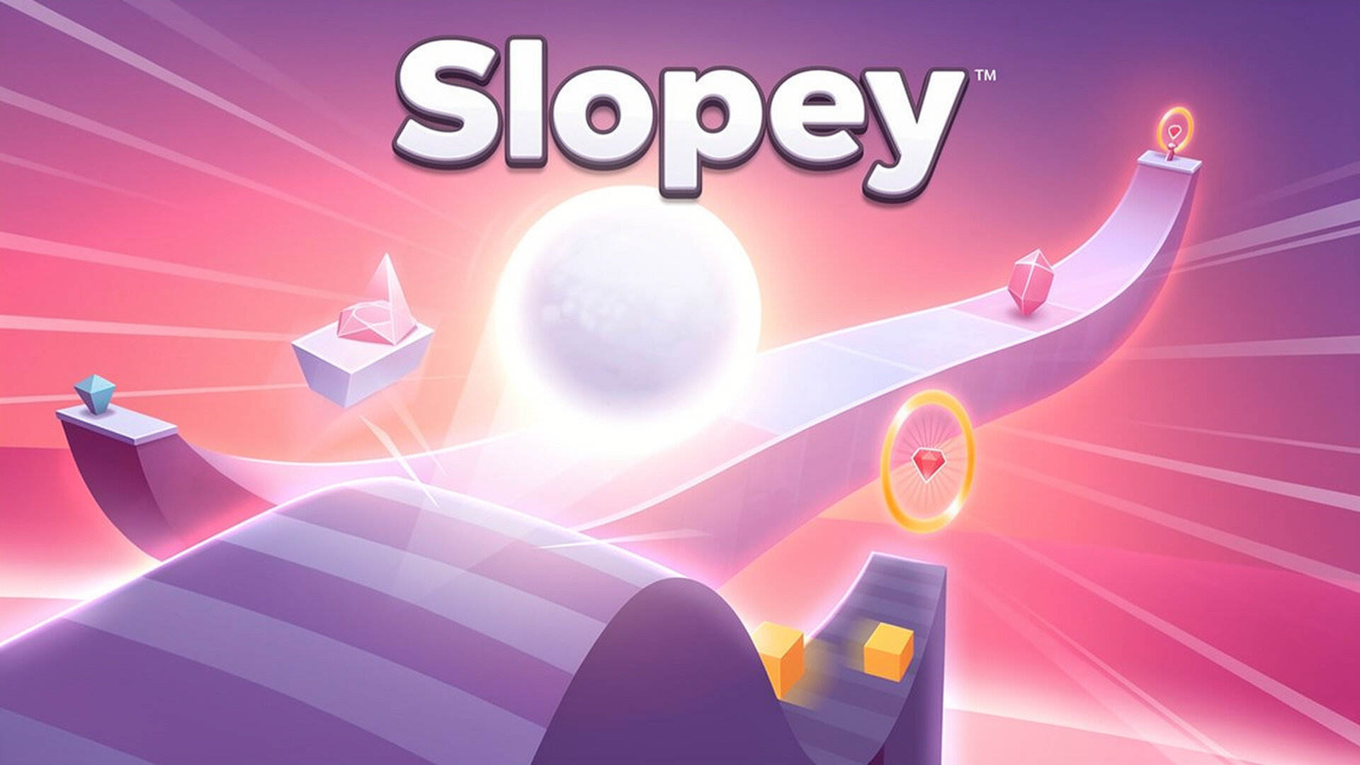 Slopey - 3D霓虹无尽跑酷：在极速赛道上灵活躲避障碍并收集宝石，挑战你的极致反应力。 游戏