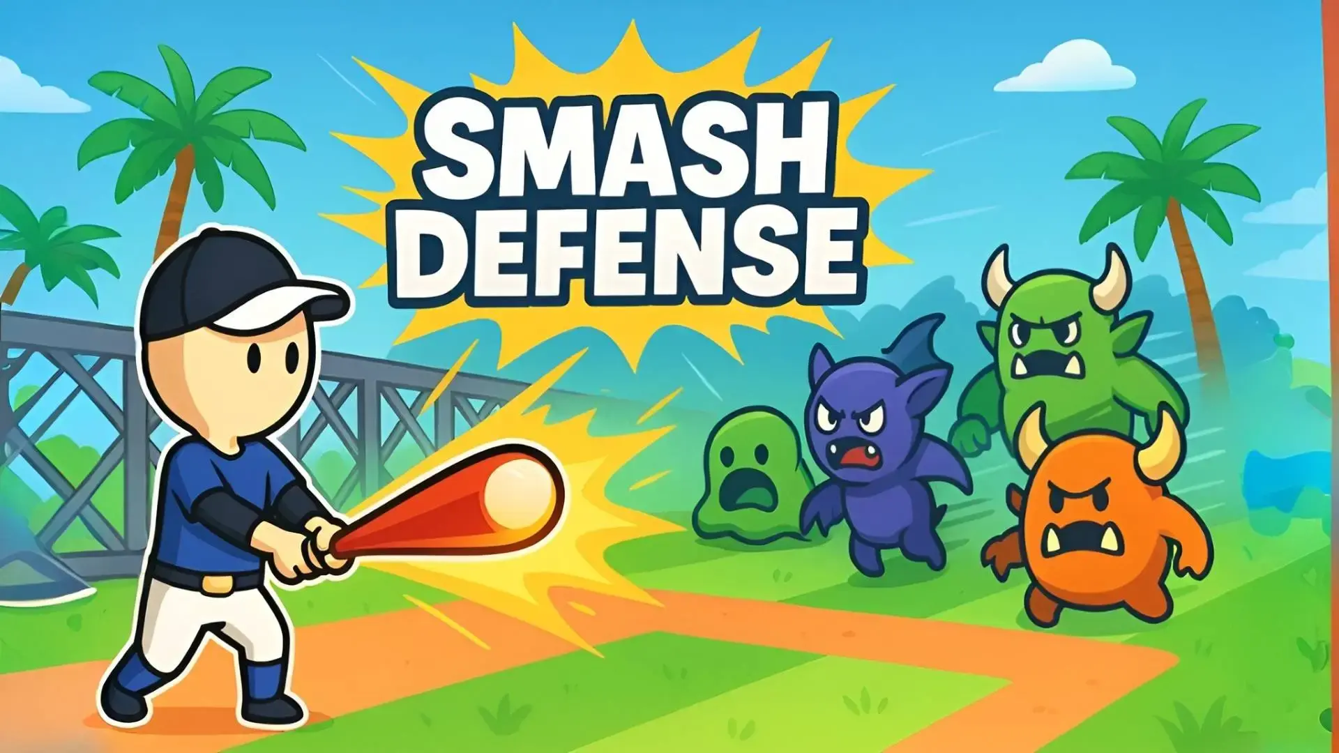 Smash Defense - 挥棒粉碎外星人！策略防御与技能升级，释放元素神力保卫基地。 游戏