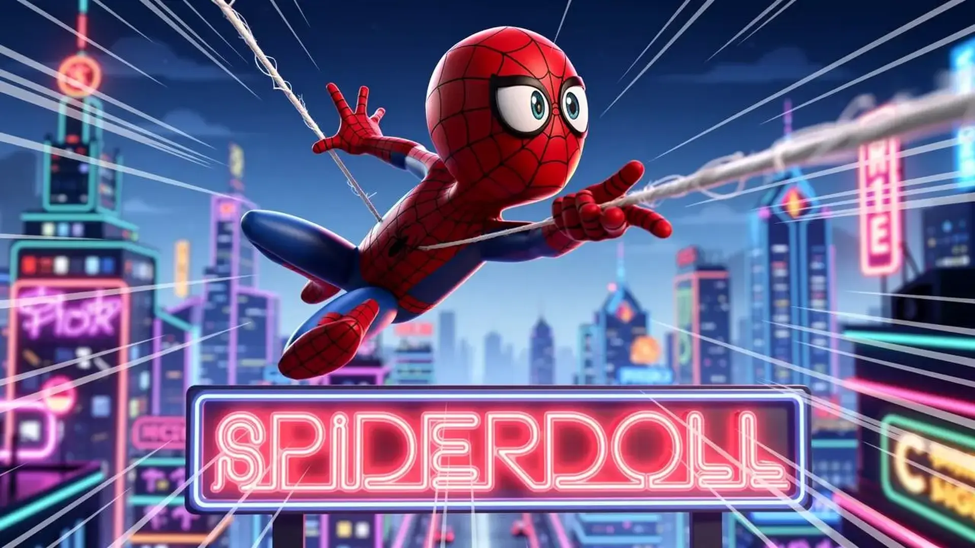 SpiderDoll - Aventura acción web-slinging Domina juego