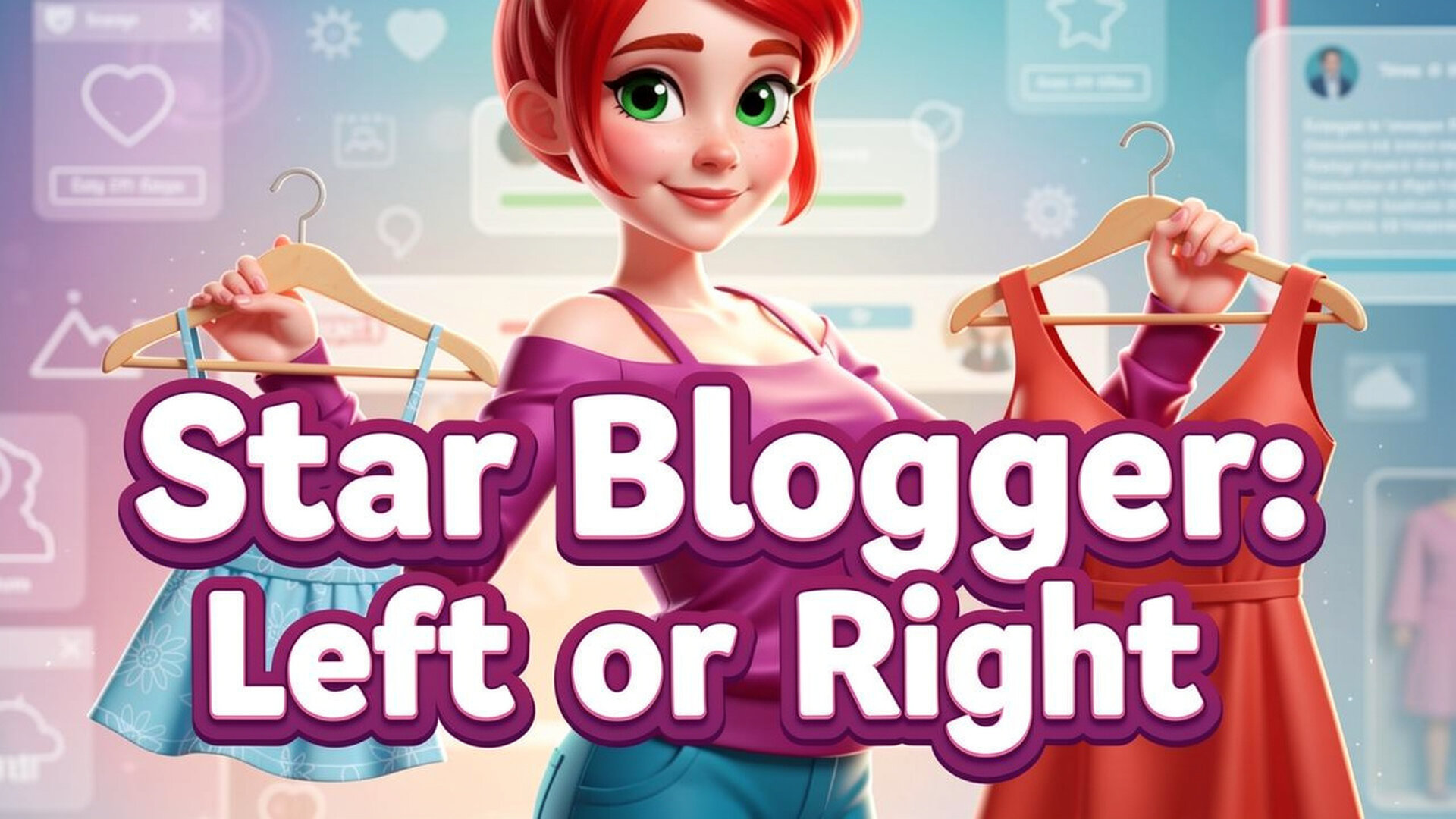 Star Blogger: Left or Right - Simulador moda anime con juego