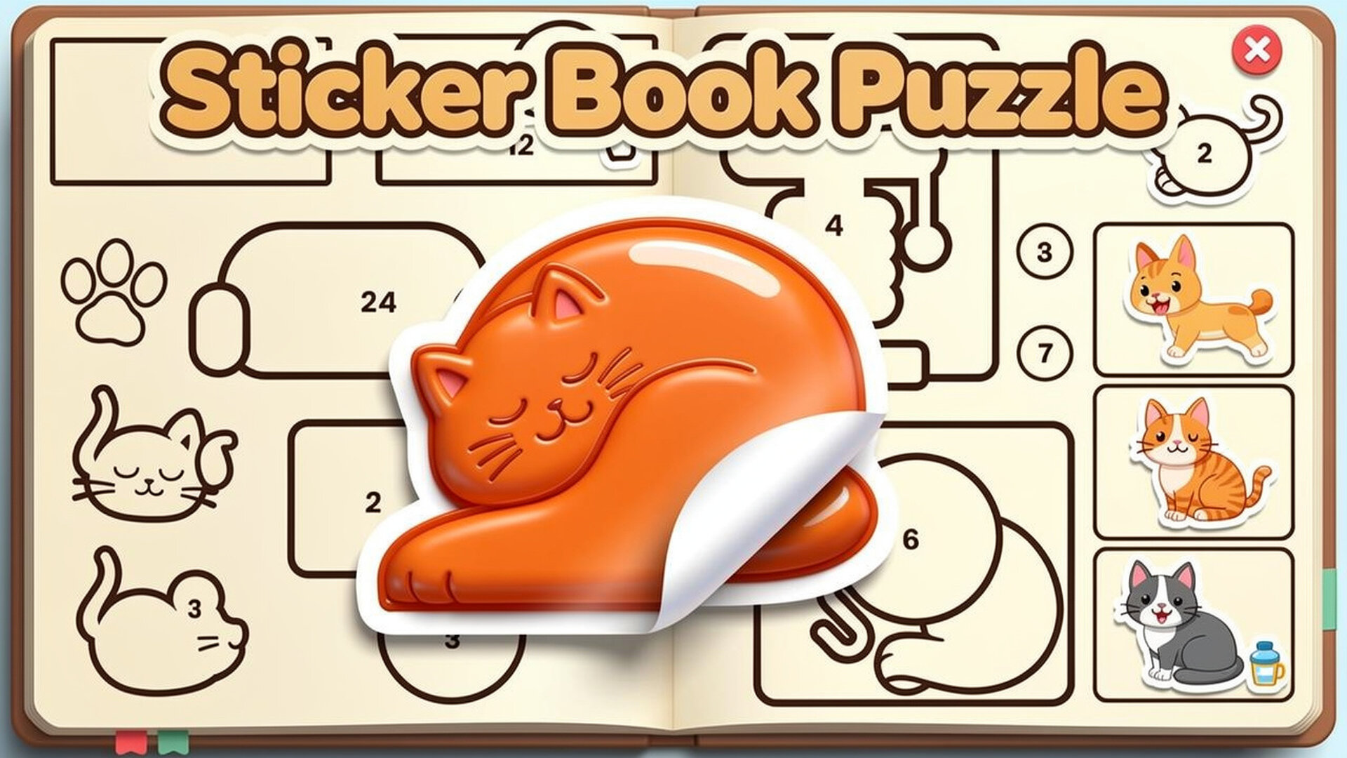 Sticker Book Puzzle - Puzzles Stickers juego
