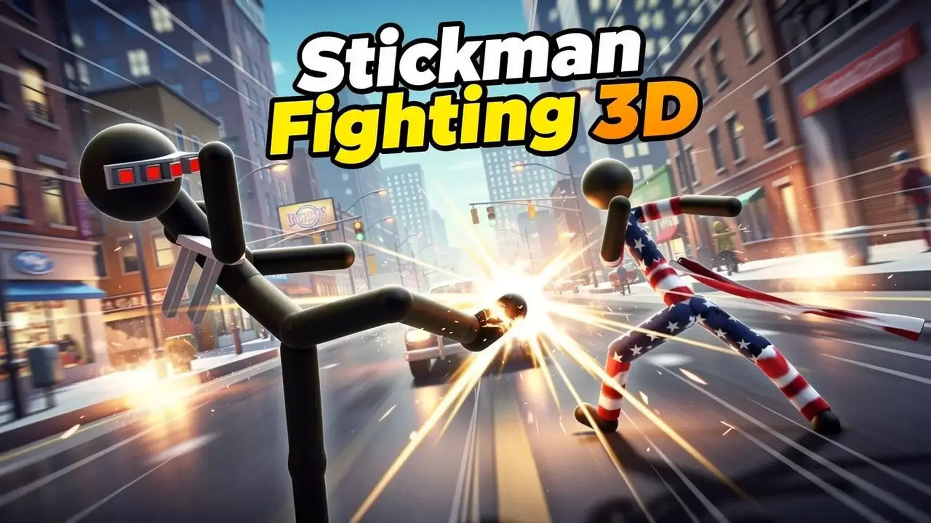 Stickman Fighting 3D - لعبة معارك ستيك مان ثلاثية