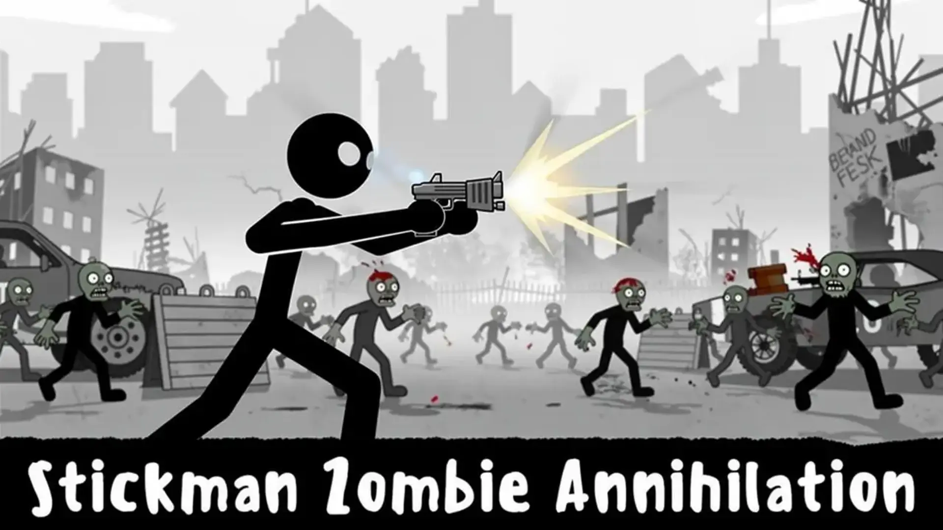 Stickman Zombie Annihilation - Ação Zumbi Veicular Esmague jogo