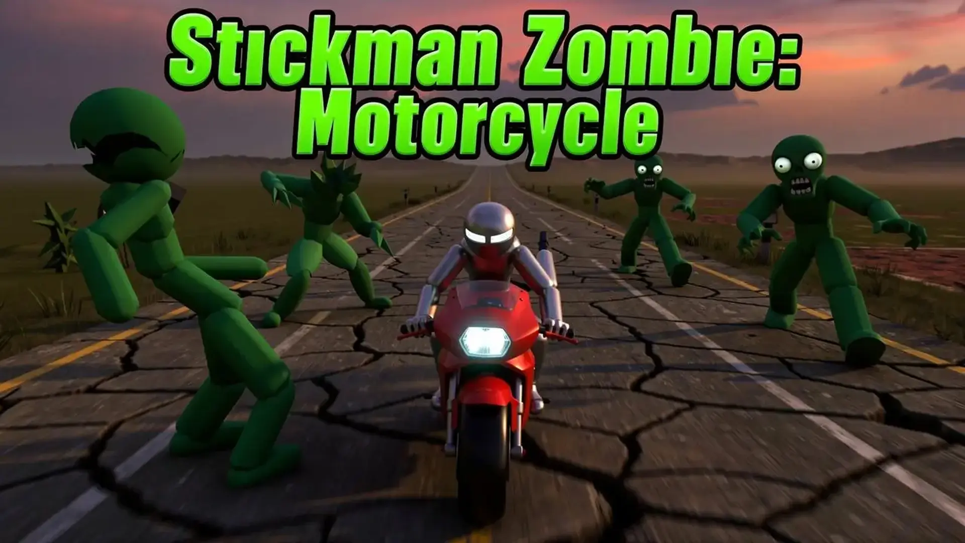 Stickman Zombie: Motorcycle - Carreras motos y combate juego