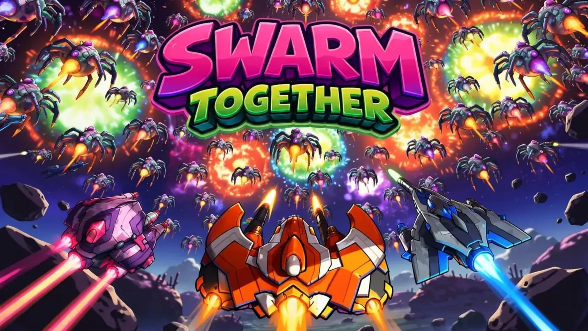 Swarm Together - لعبة قتال حشود فضائية ملحمي