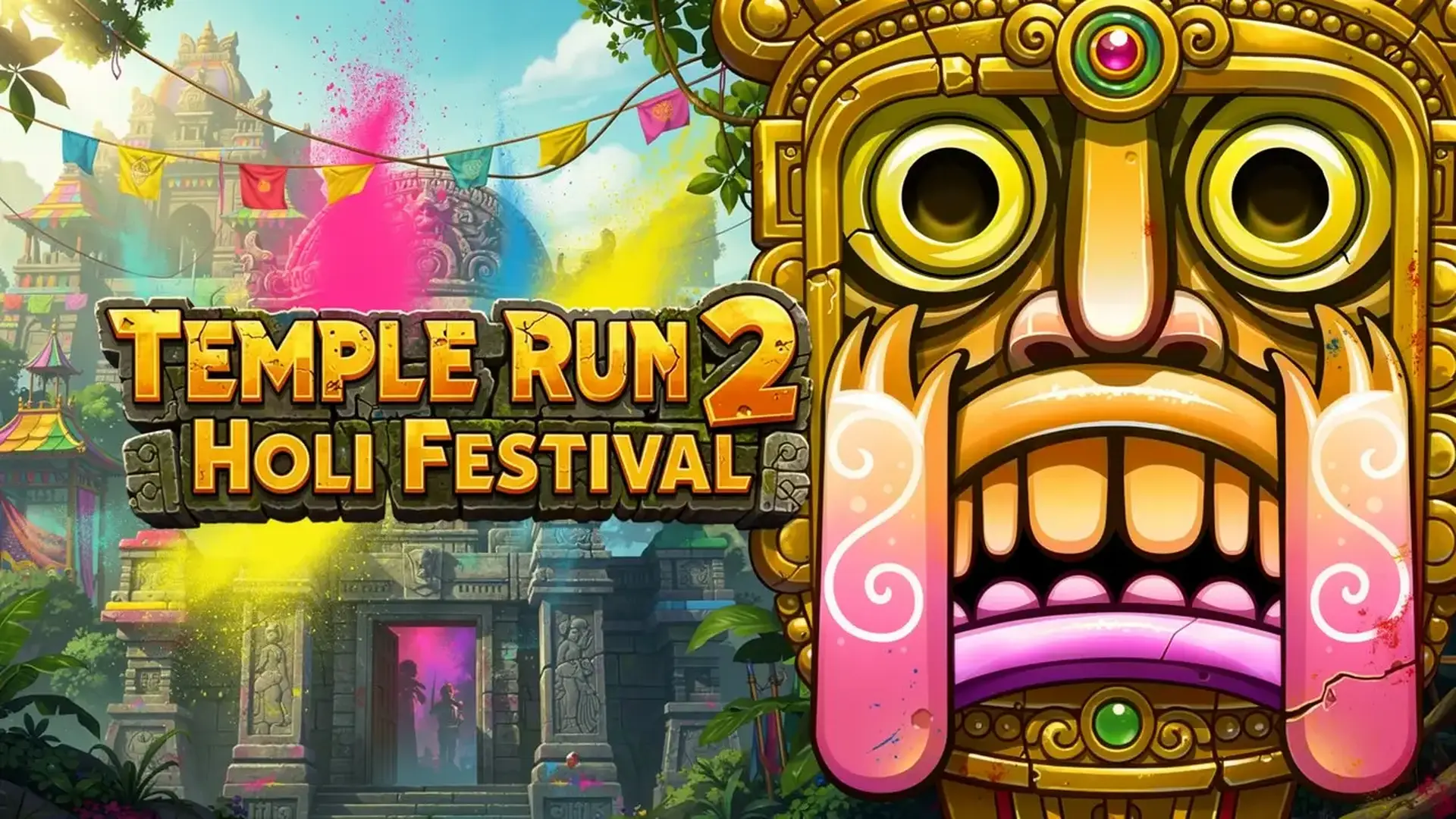Temple Run 2: Holi Festival - Runner Infinito vibrante jogo