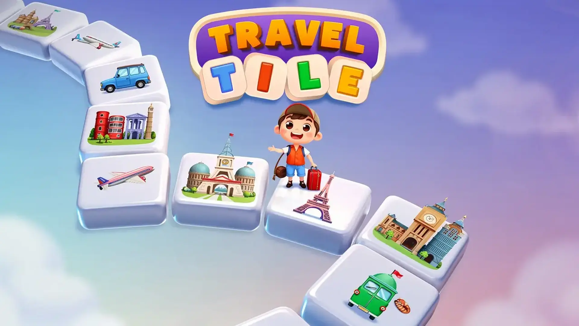 Travel Tile - Quebra-cabeça 3D viagem jogo