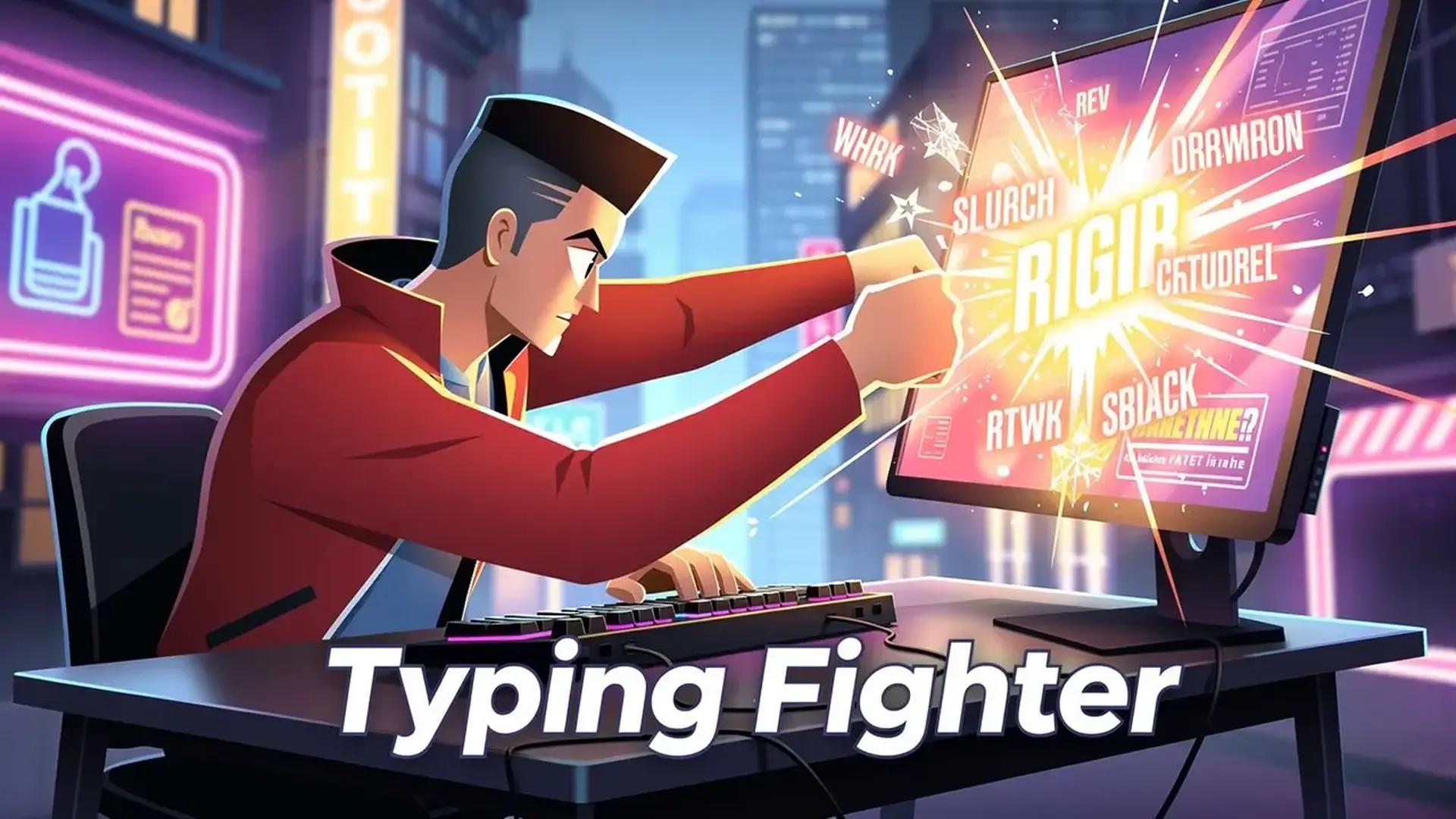 Typing Fighter - Combate mecanografía juego