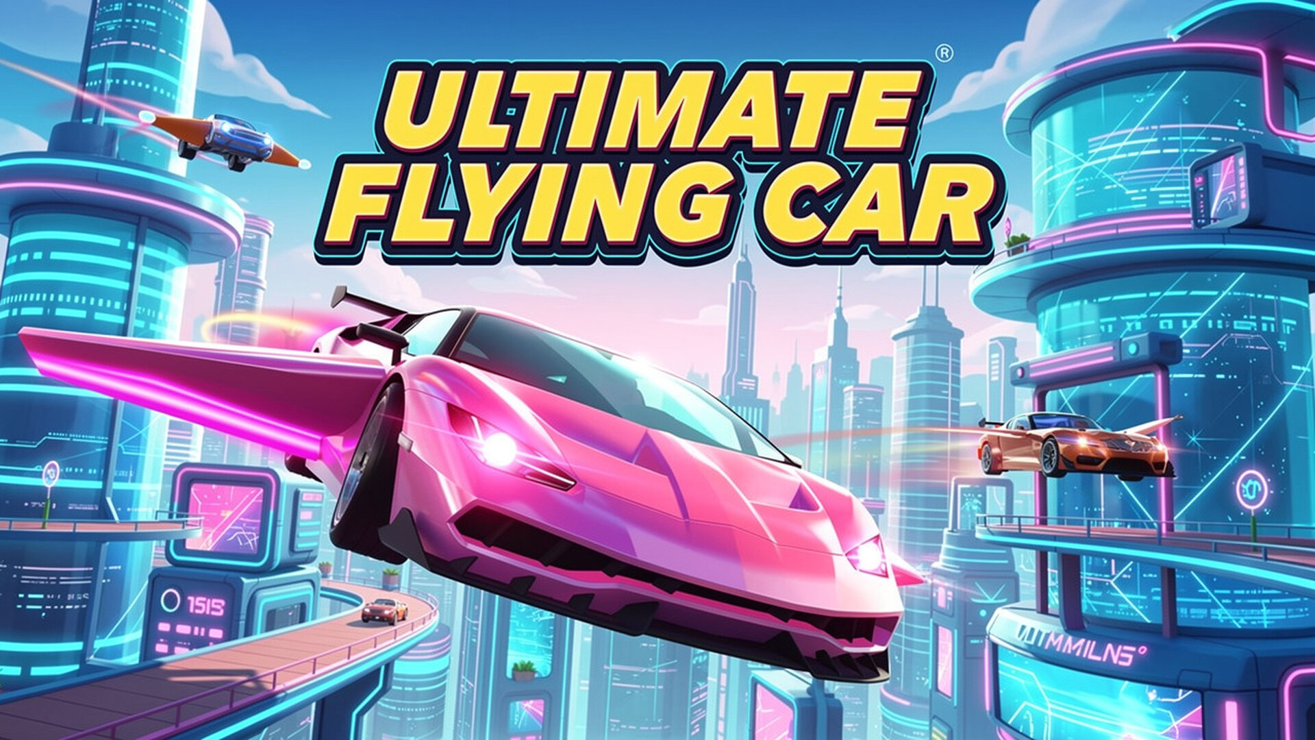 Ultimate Flying Car - 飞行汽车模拟驾驶游戏 在庞大未来都市中，体验陆空两栖的极致自由竞速与探索 游戏