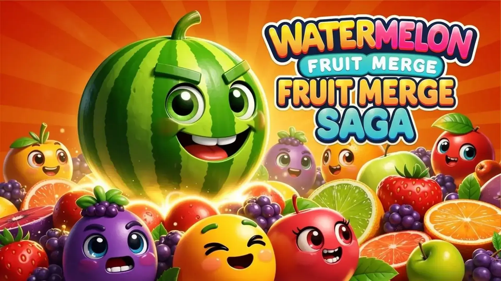 Watermelon Fruit Merge Saga - Fusiona Frutas adictivo puzzle juego