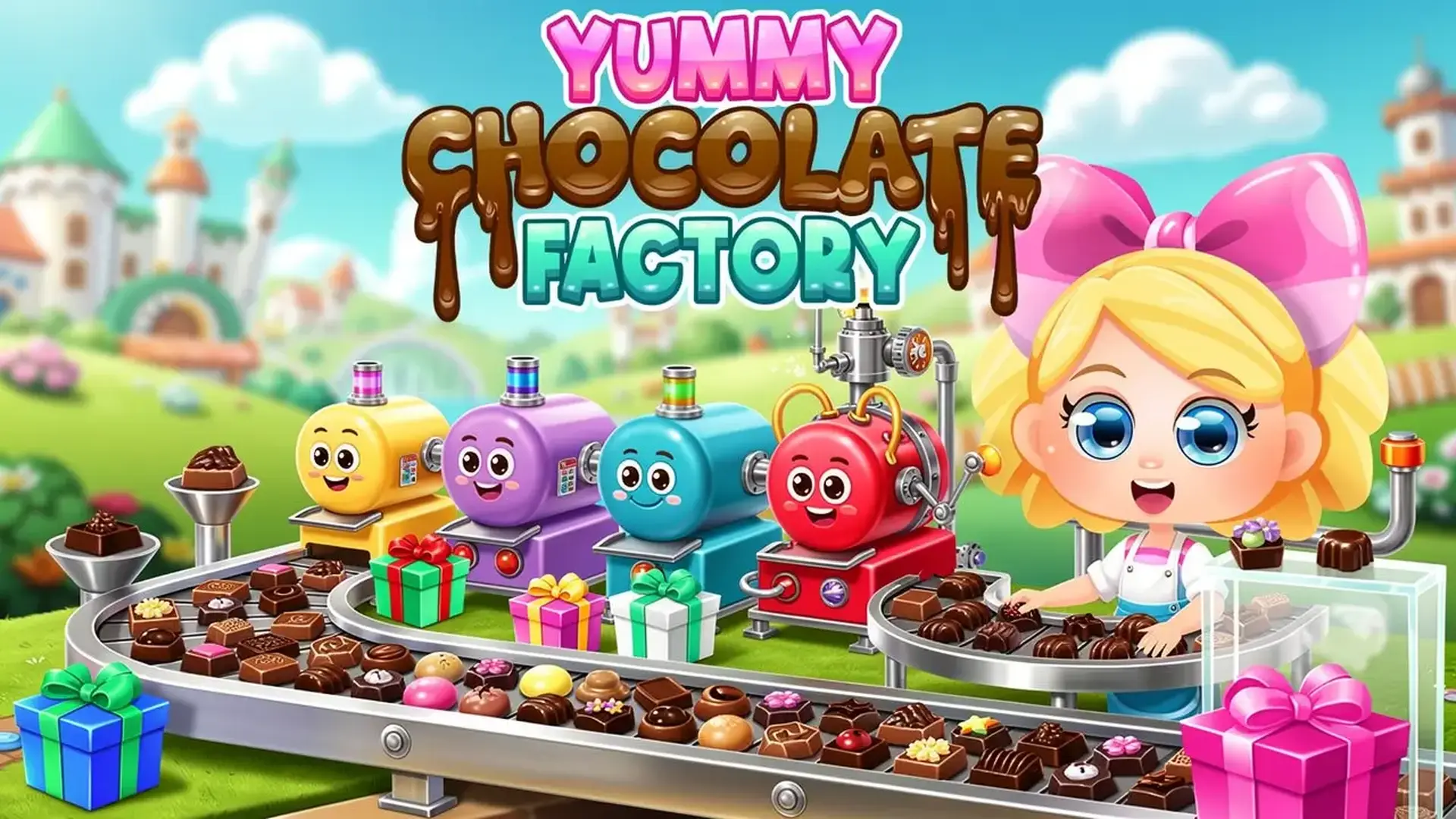 Yummy Chocolate Factory - 工厂模拟经营 创意烹饪挑战：亲手处理可可豆，掌握生产线制作各种美味巧克力甜点。 游戏