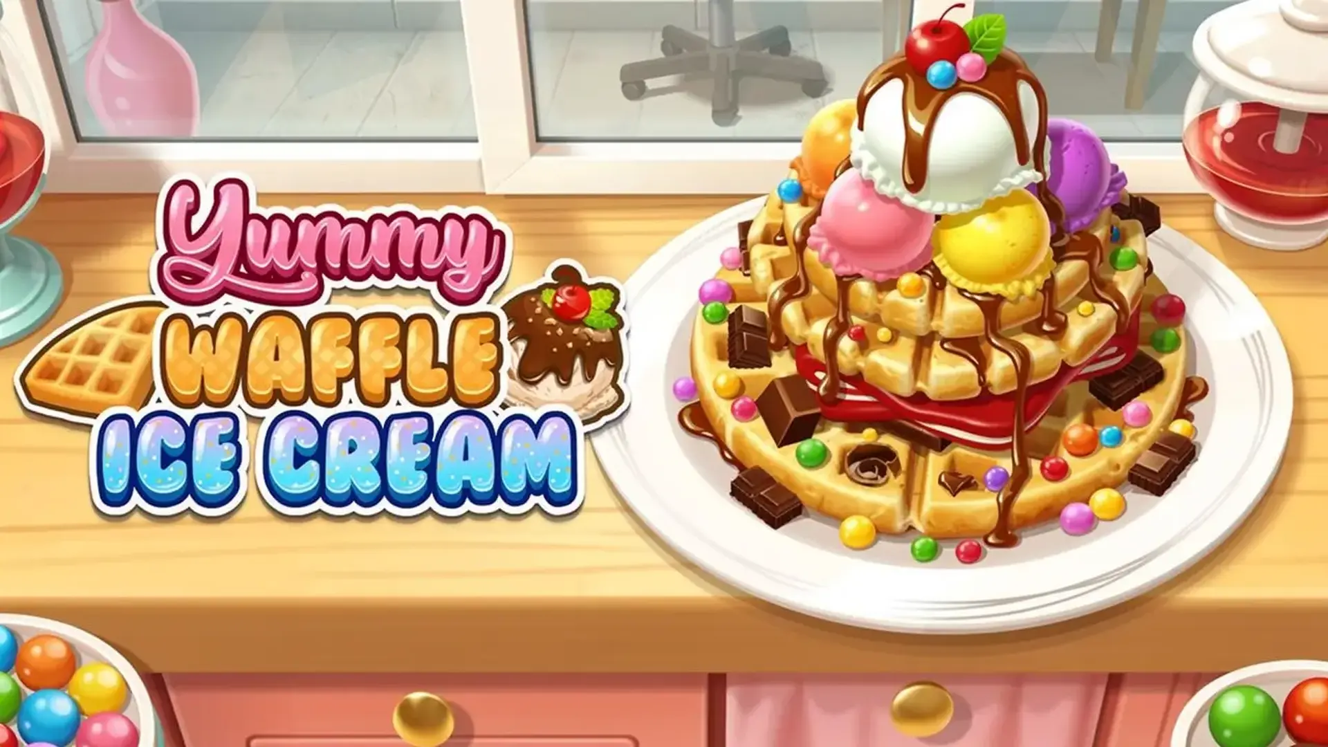 Yummy Waffle Ice Cream - Simulador cocina juego