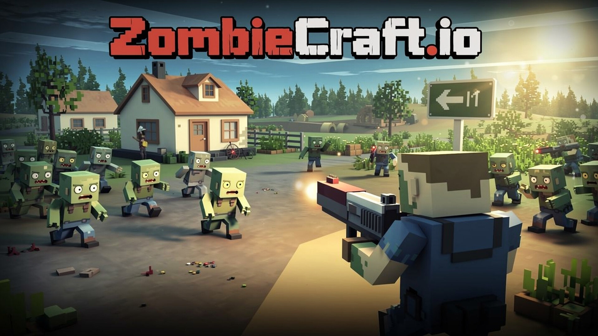 ZombieCraft.io - Acción zombie y crafteo juego