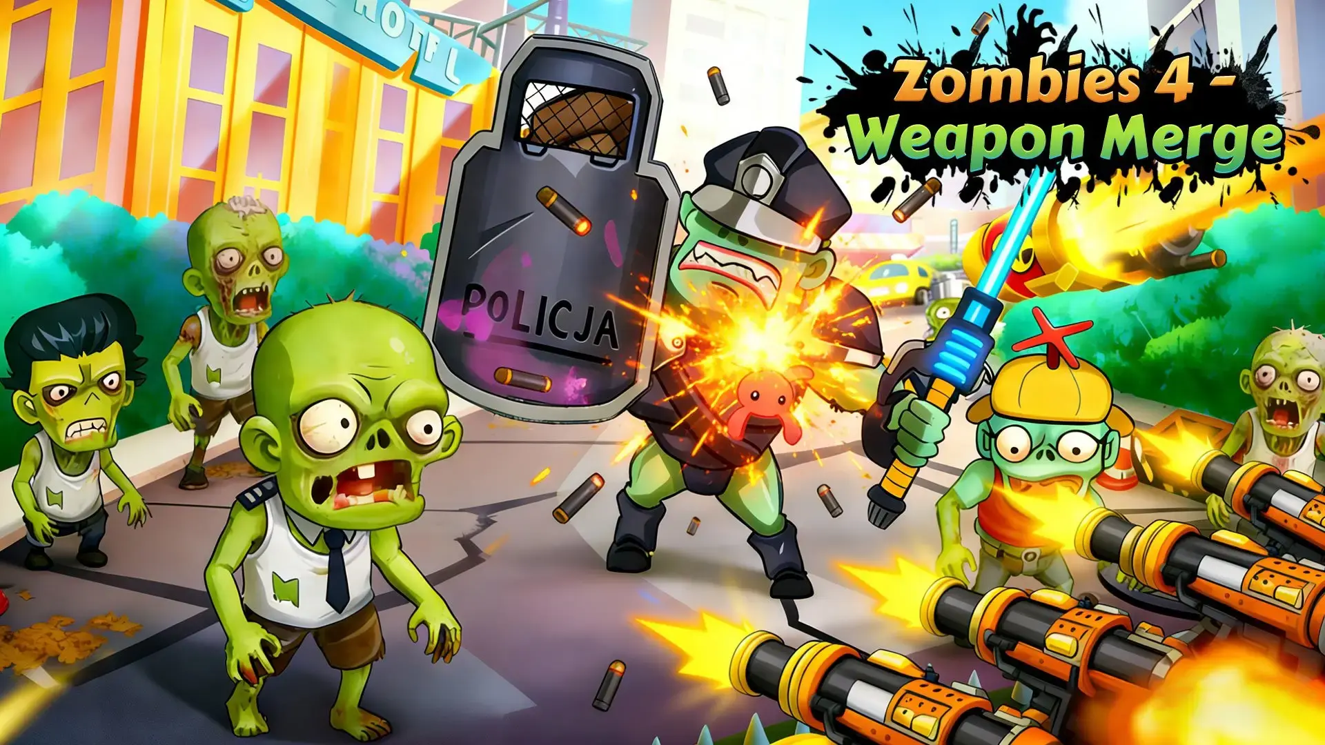 Zombies 4 Weapon Merge - Defesa Torres com Fusão jogo